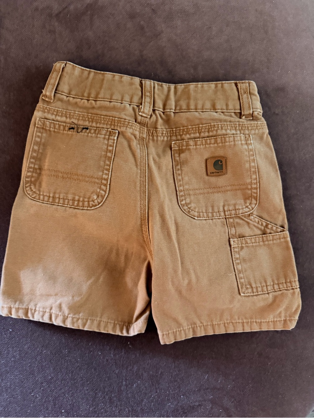 Carhartt Kids Tan Workwear Shorts with Patch Logo size 4T